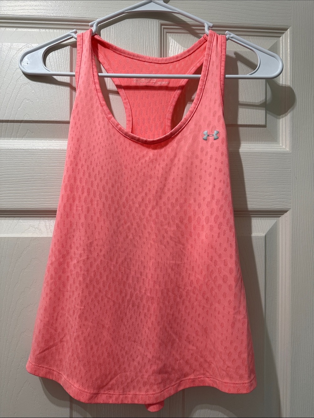 Under Armour Neon Coral Racerback Performance Tank Top